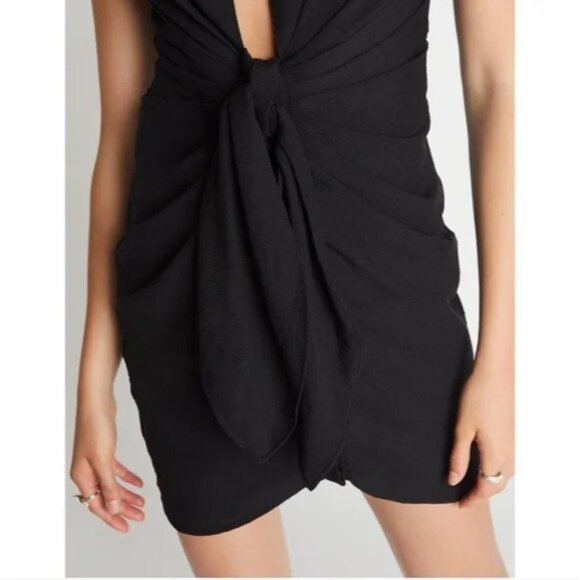 2/$30 NWT Choosy Size 2 St. Crosby Black Sleeveless Plunging Neck Shirt Dress - Picture 8 of 13